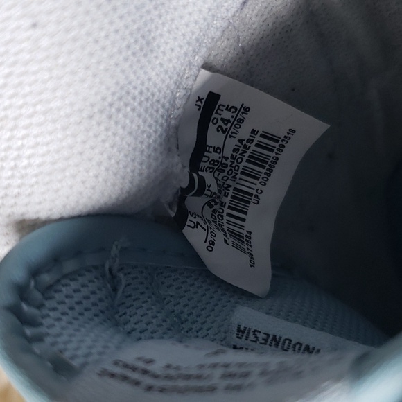 Nike cortez metallic hammered silver look with blue and black colourway 7.5w - Picture 6 of 7